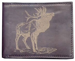 Leather Wallet with Elk